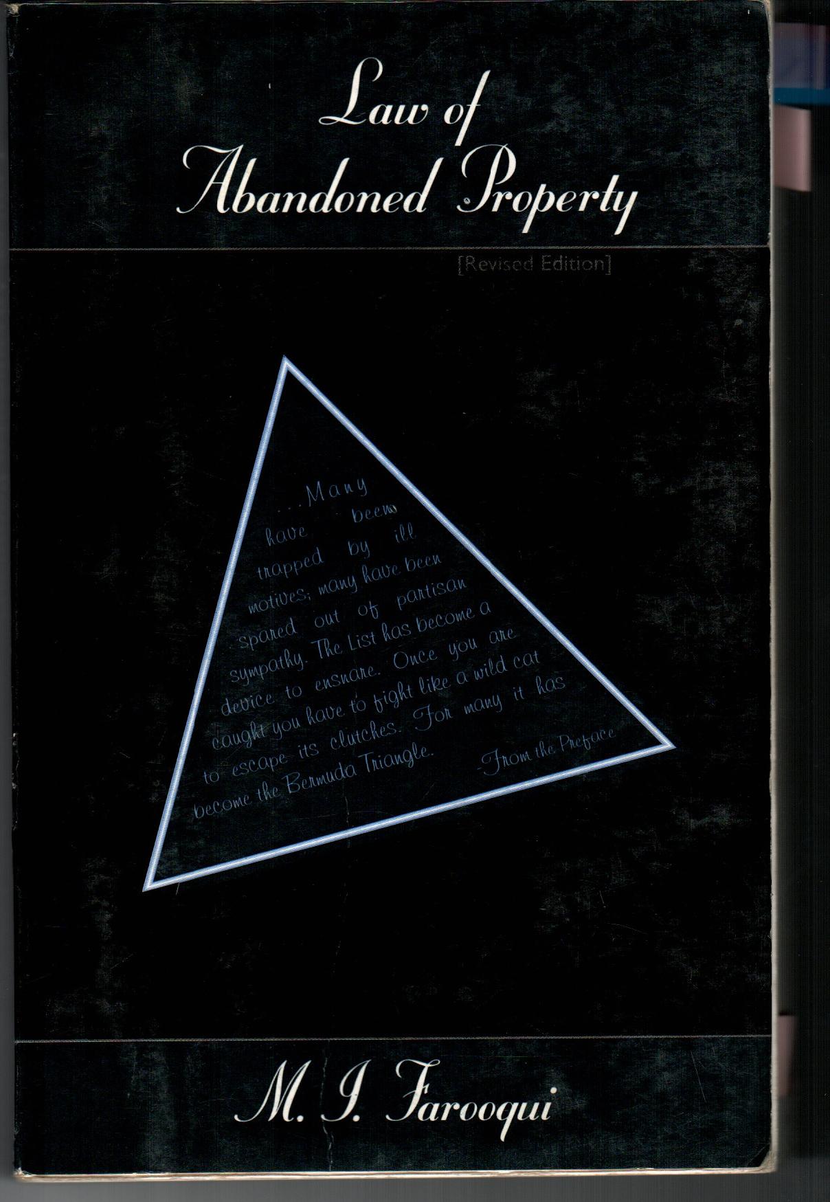 Law of Abandoned Property(Revised edition 2000)